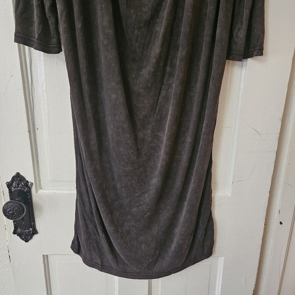 POL Women's Oversized Long Sleeve Black Mineral Wash Dress Size Small Boho - Picture 3 of 8